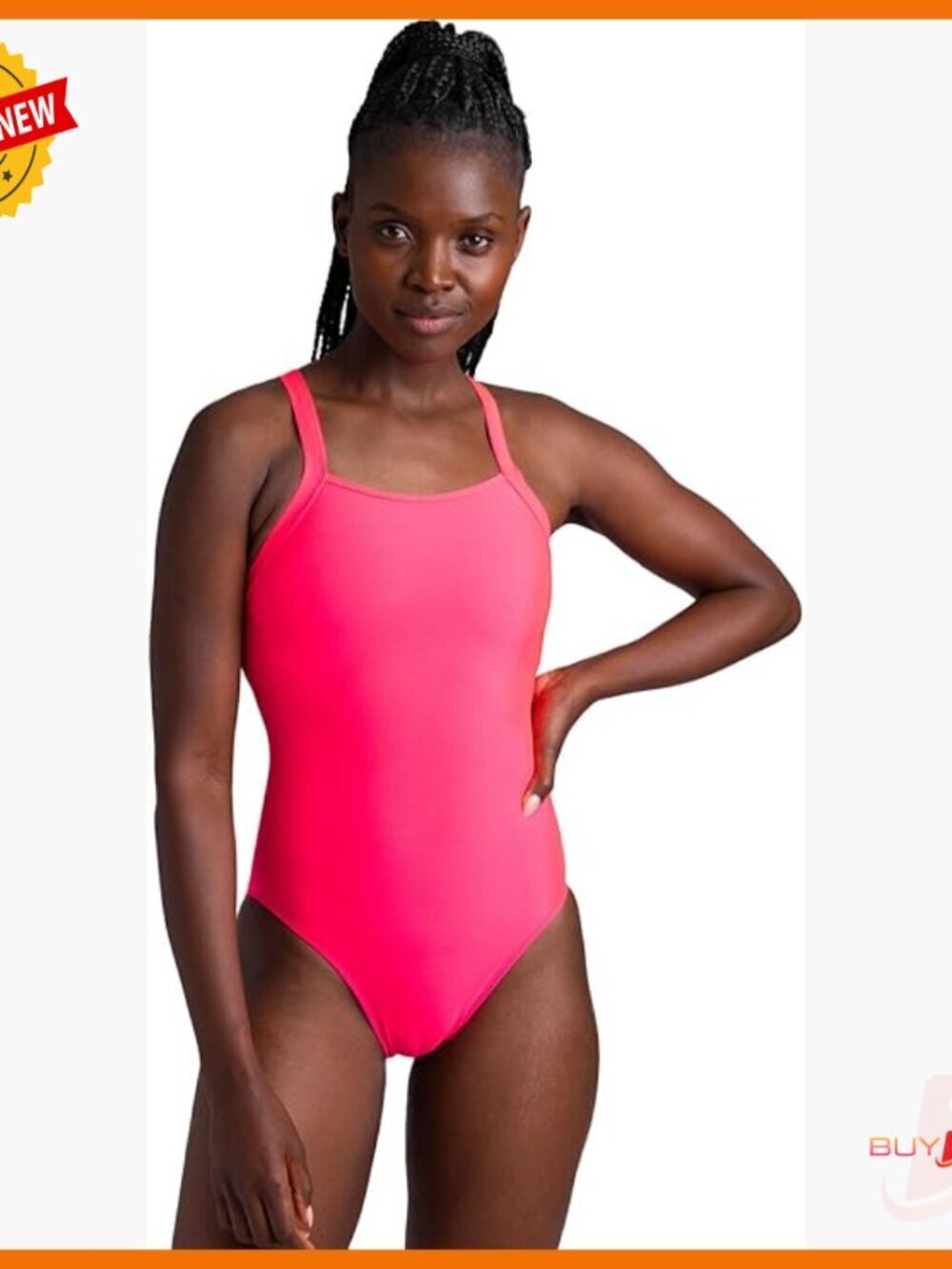 Women's Athletic One Piece Swimsuit with Shelf Bra for Training and Fitness